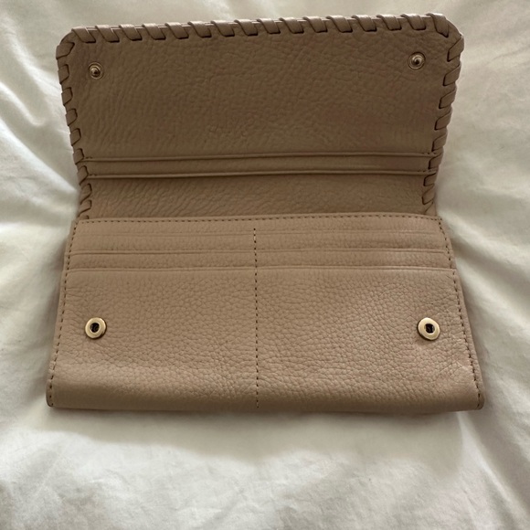 Tory Burch Beige Leather Wallet